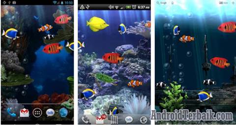 Download Aquarium 3D Live Wallpaper APK Tema Android Keren Bergerak