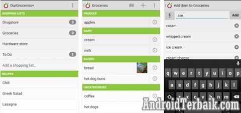 Our Groceries Shopping List - Aplikasi Belanja Android untuk IRT