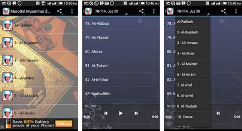 Download Aplikasi Android Murottal H. Muammar ZA 30 Juz Gratis Full APK