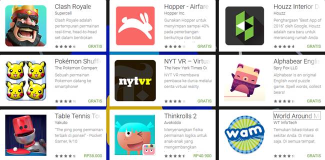 Aplikasi dan Game Android Terbaik Pemenang Google Play Award 2016 Update Terbaru APK Gratis