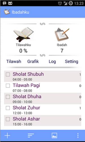 Download APlikasi Ibadahku Android untuk mencatat ibadah sehari-hari