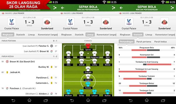 Livescore Android dan iOS