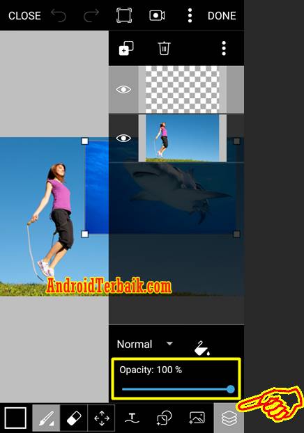 Cara edit foto Menambahkan Ikan Paus di Langit Melalui Picsart