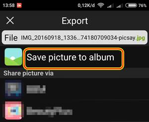 Cara membuat foto melayang di Picsay Android