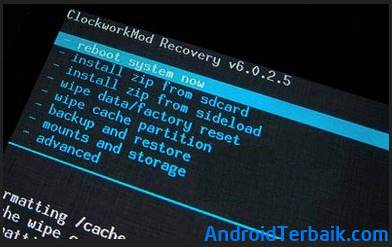 Menu ClockWorkMod Recovery - CWM Recovery Android