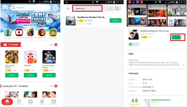 Download BeeMovie apk 9Apps Aplikasi Nonton Drama Korea di android gratis