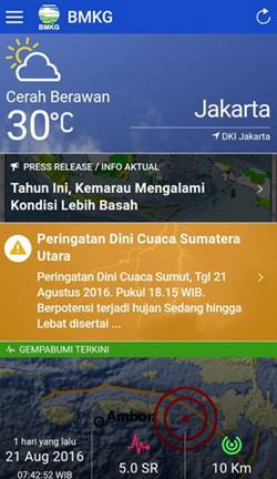 Download Aplikasi Info BMKG Apk Android - Aplikasi Android Cuaca Terbaik