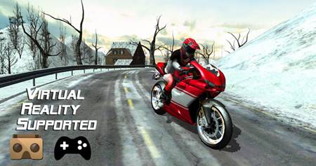 Download Game Frozen Highway Bike Rider VR Android APK