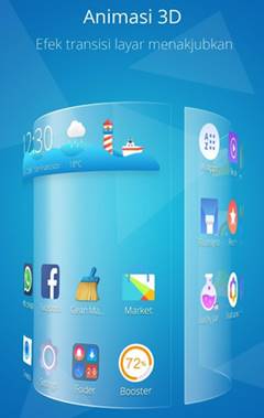 Aplikasi 3D Android Terbaik Full Download CM Launcher 3D-Tema Wallpaper APK