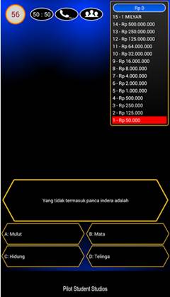 Download game Android terbaik buatan Indonesia Kuis Millionaire Indonesia APK
