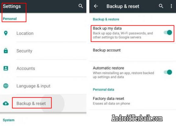 Cara Backup Data Android dengan Akun Google Backup