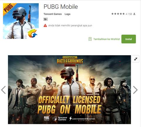 Download Game PUBG Mobile Android APK English Version Gratis