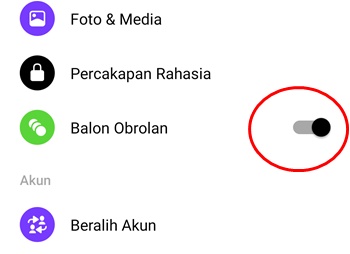 Cara Sembunyikan Balon Obrolan Messenger Selamanya