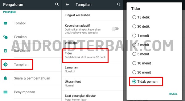 Cara Agar Layar HP Android Tetap Menyala Terus Tanpa Root Tanpa Aplikasi