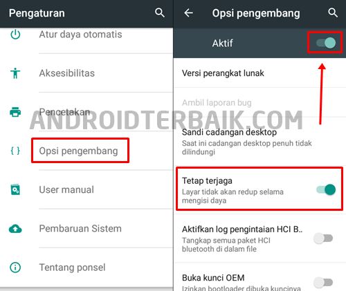 Cara mengatur layar hp android agar tidak mati