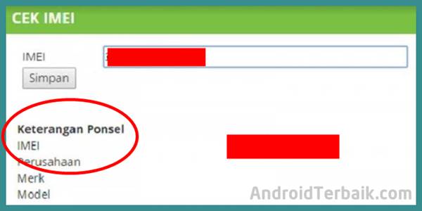 Hasil Cek IMEI HP Android di KEMENPERIN Resmi Terdaftar