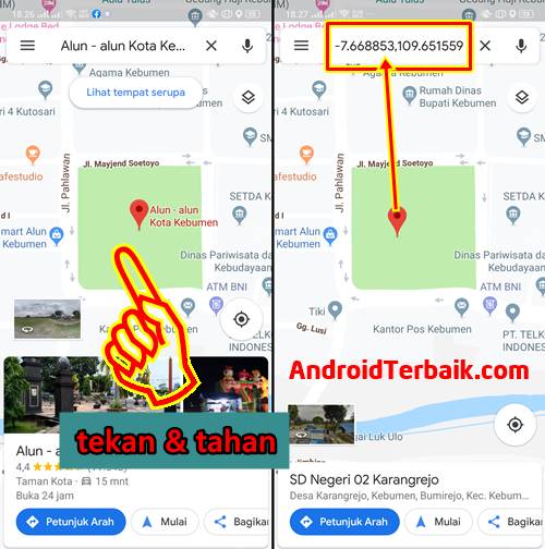 Cara Melihat Koordinat di Google Maps Android