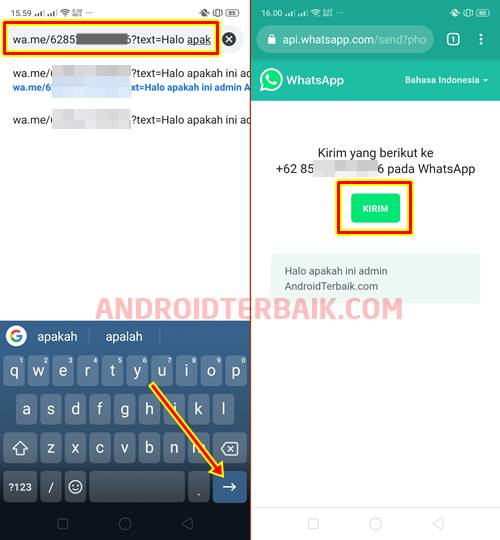 Cara Chat WhatsApp Tanpa Simpan Nomor di Android Tanpa Aplikasi Lain