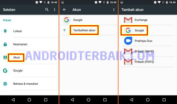 Cara Daftar Gmail Baru Lewat HP Android Settings