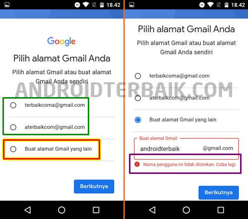 Contoh buat email Gmail baru Nama pengguna tidak diizinkan kenapa