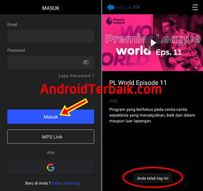 Cara Login Mola TV - Cara Menonton Mola TV di HP Android Secara Gratis