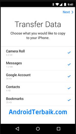 Cara membuka apps & data di iphone untuk Transfer Data dari Android