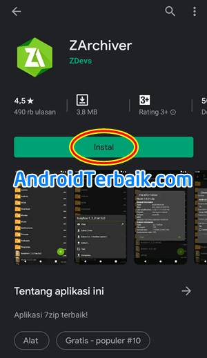 Download Aplikasi Pengubah File Menjadi ZIP Apk Zarchiver