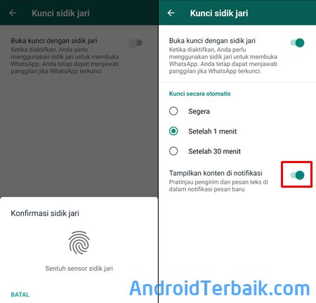 Cara Mengunci WhatsApp Pakai Sidik Jari