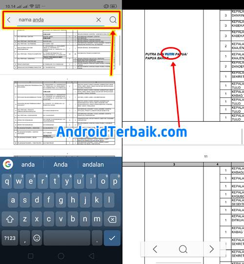 Cara Mencari Nama di PDF di HP Android