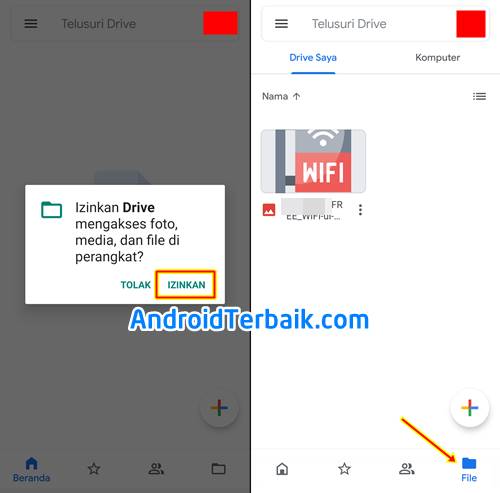 Cara menyimpan dan memindahkan file google drive di hp android