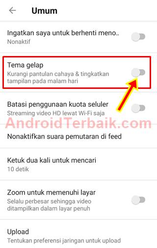 Cara Mengubah Tampilan YouTube di Android menjadi Hitam Gelap