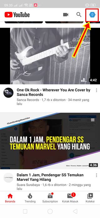 Cara masuk Setelan Mode Gelap Aplikasi Youtube Android