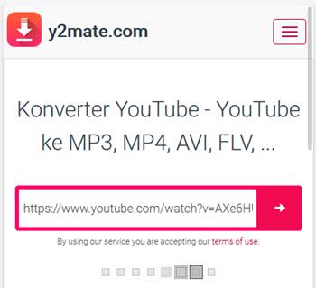 YouTube MP4 converter Android online y2mate com