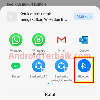 Cara Kirim Kontak dari Android ke Android dengan Bluetooth