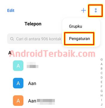 Pengaturan Kontak Android