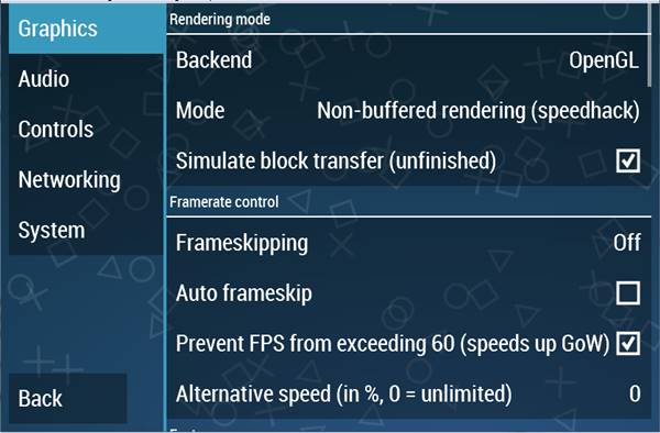 Cara Setting PPSSPP Agar Tidak Lag di Android psp1 config