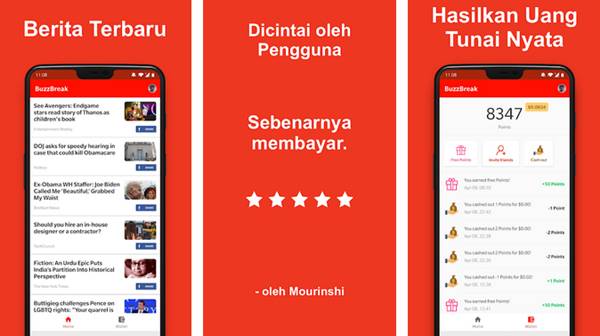 Download BuzzBreak APK Rekomendasi Aplikasi Penghasil Uang Langsung ke DANA Terbaik