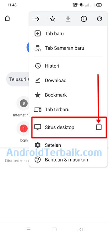 Cara Login YouTube Desktop di HP Android