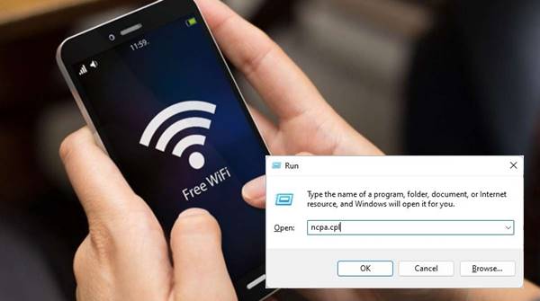 Cara ncpa.cpl WiFi Password Android dan PC Komputer