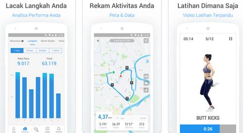 Aplikasi Olah Raga Pedometer dan Penghitung Langkah di HP Android